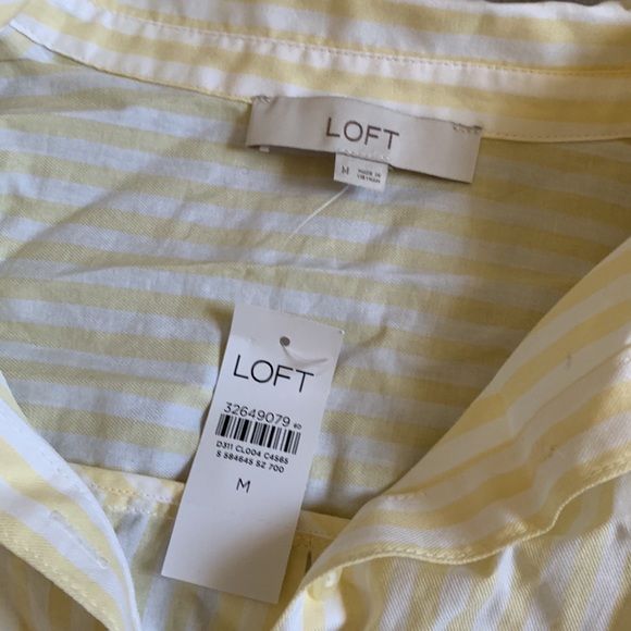 Loft yellow stripe button up - Picture 3 of 4